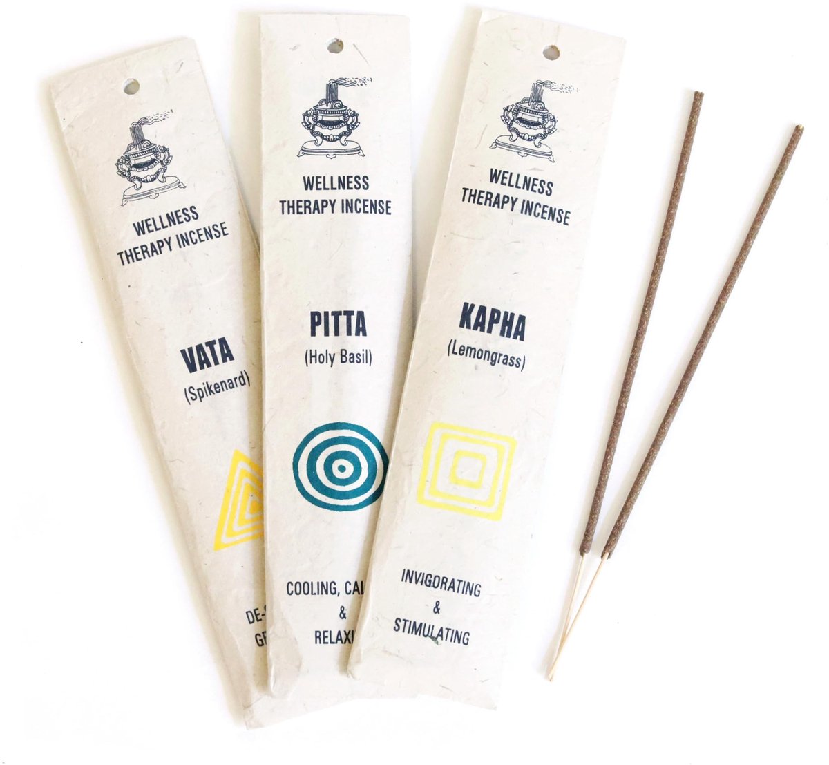 Ayurvedische Wierookstokjes Set van 3 x 15 Stuks, 100% Natuurlijk