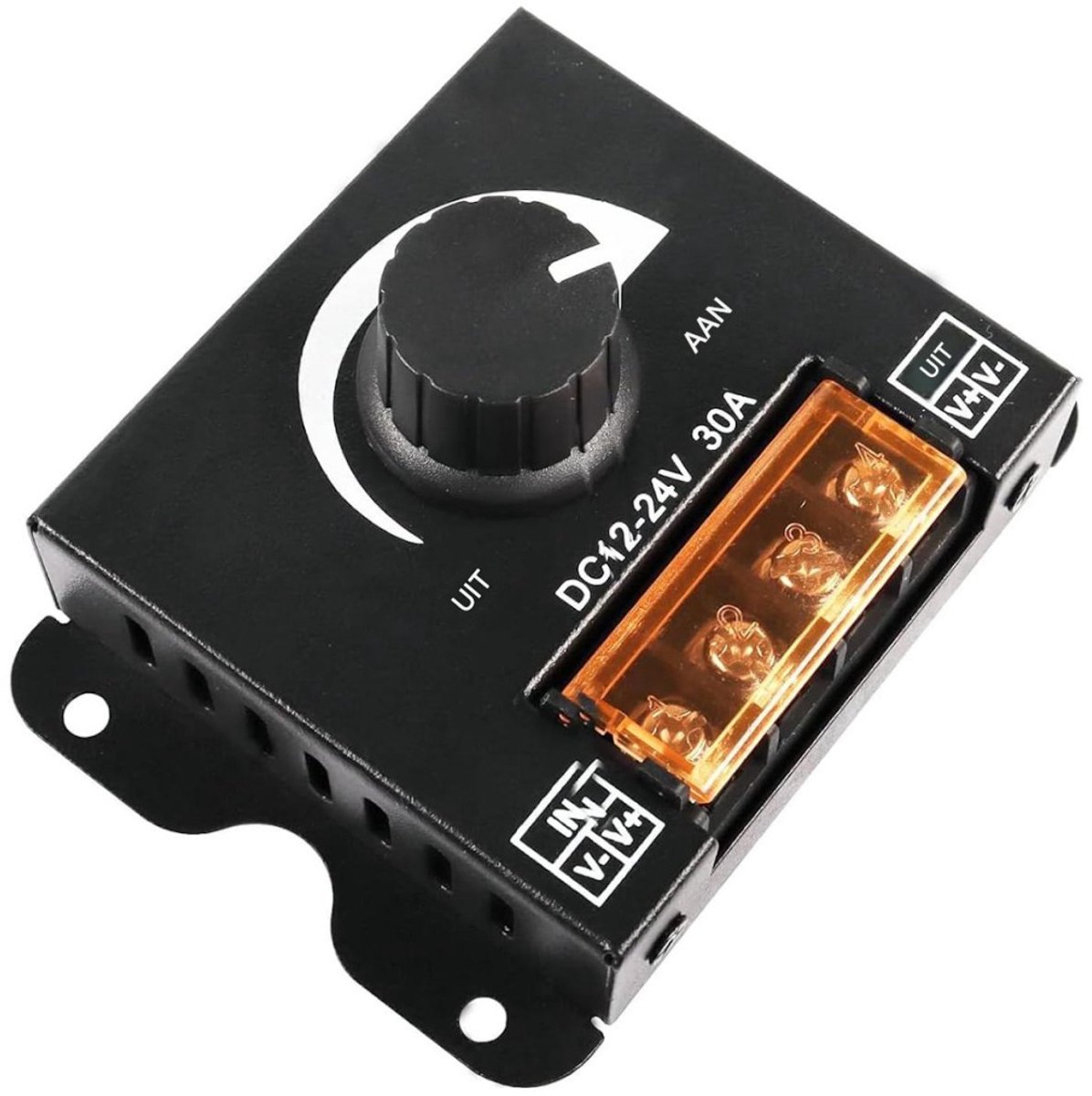 SSTRWGOOD Dimmer - 30A Draaiknop Dimmer - Stuwdregelaar voor LED Verlichting - Geschikt voor Eénkleurige LED Strips - Kunststof Behuizing - Afmetingen 8.5x6cm