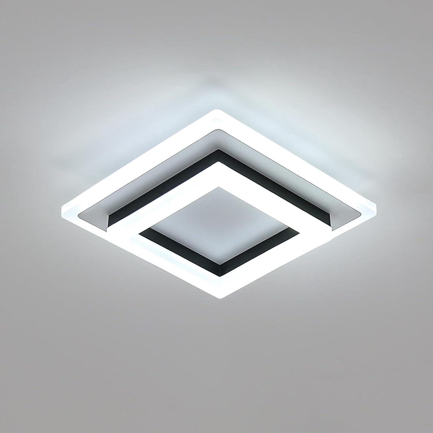 Led-Plafondlamp - 24w Vierkante Moderne Plafondlamp - Heldere Acryl Plafondverlichting - Voor Keuken Kantoor Hal