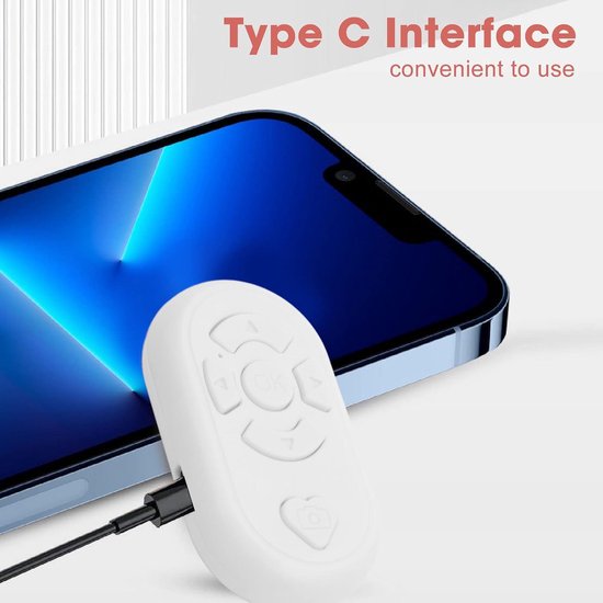 Bluetooth Afstandsbediening Video Page Turner, Emote Fingertip Controller voor Smart Clicker voor Foto's en Video's, Draadloze Ringcamera Sluiterbediening (Wit) — afbeelding 3