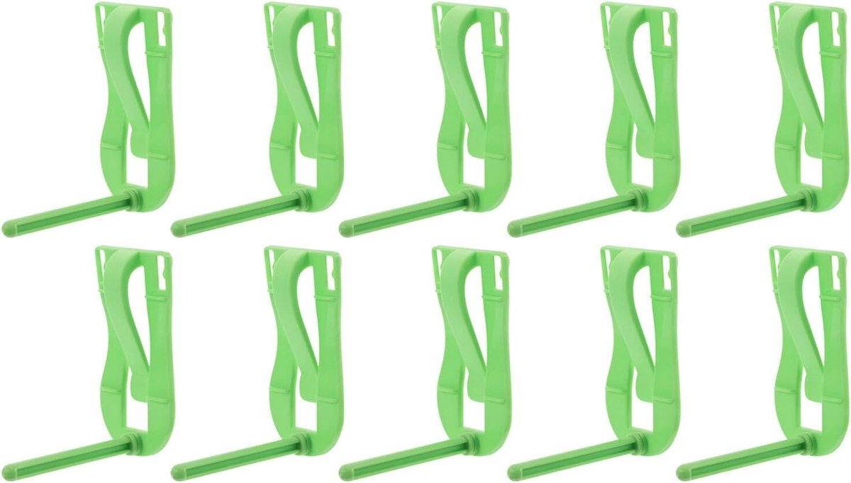 10 Stuks Delige Vogelkooi Voedselclips met Groene Vogelstandaard Papegaai Groentehouder Stevige Voedselclip voor Parkiet Budgie Kleine Vogels