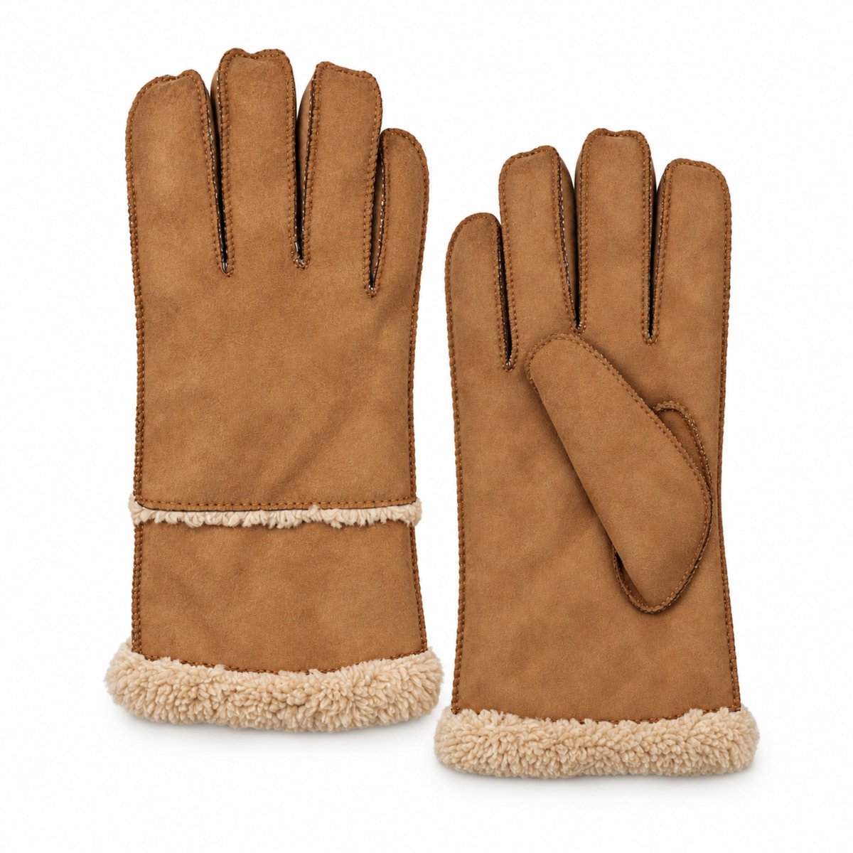 MoodLux Zachte ademende handschoenen voor het najaar - Comfortabel One Size - Dames & Heren - Bruin