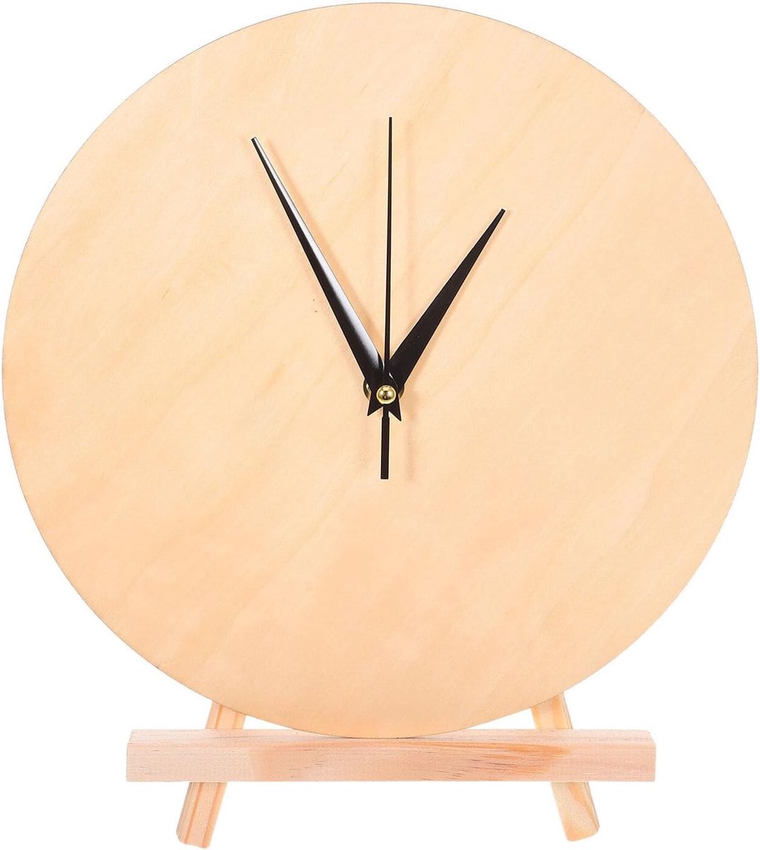 Creatieve wijzerplaat woondecoratie DIY-klokdecor ambachtelijke klokbasis DIY-knutselklok lege klokset onvoltooide wijzerplaat ambachtelijke klok houten klok leeg Beige