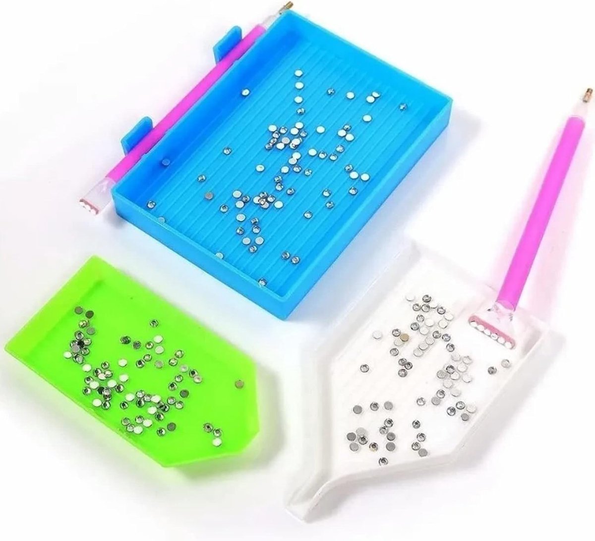 20 stuks schildergereedschappen en accessoireset met juwelendoosje, punctiepen, voor doe-het-zelf schilderkunst