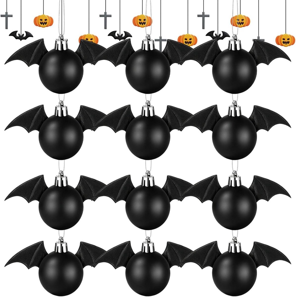 Boomornamenten 5 cm 12 stuks decoratieve engel met lint