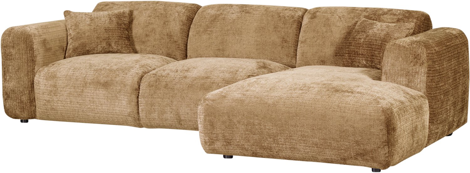 WOOOD Cloud Chaise Longue Bank Rechts - Chenille - Geel - 80x280x165 Honinggeel