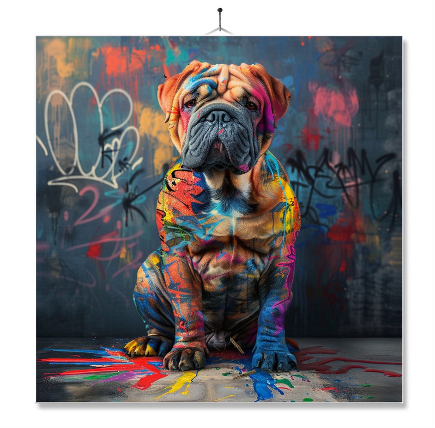 MC Living Tegel Met Opdruk | Geschenk | Dier | Graffiti | Pitbull Ontwerp 5
