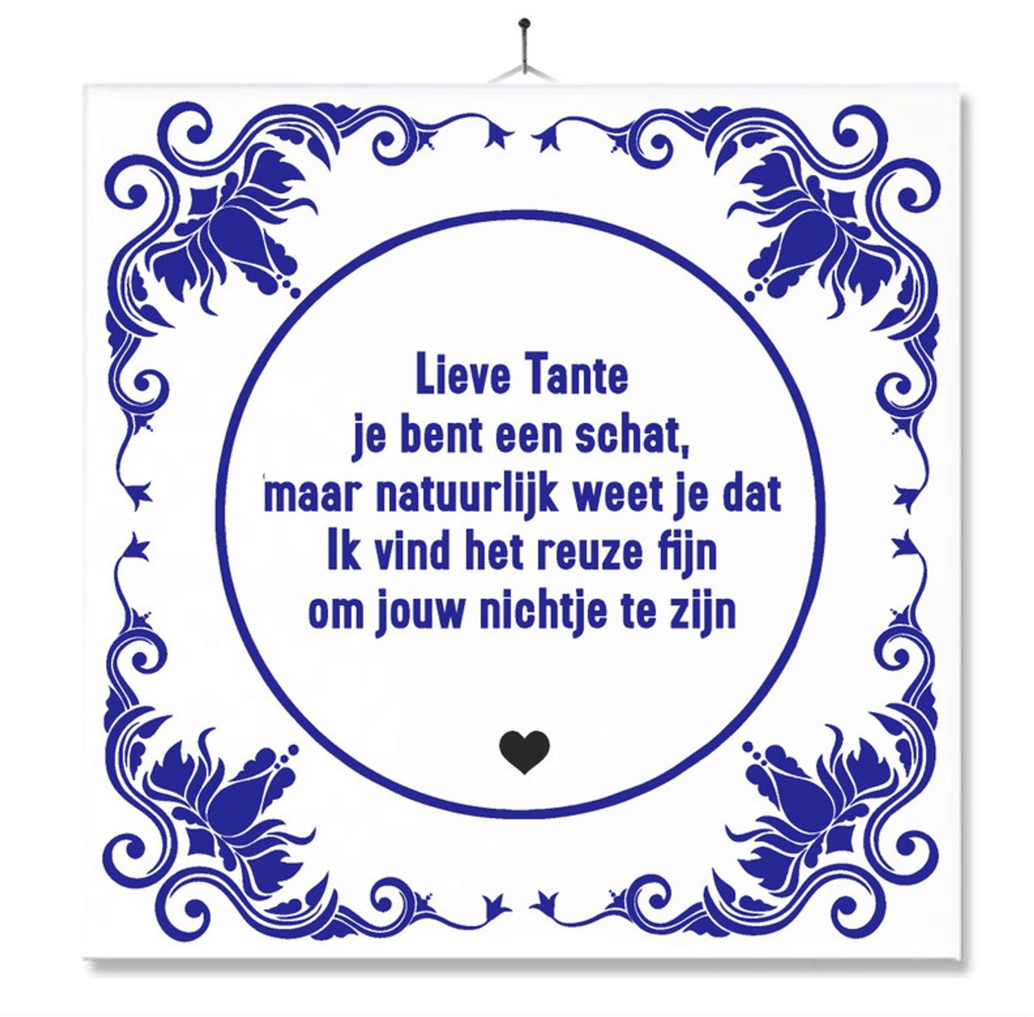 MC Living Tegel Met Opdruk | Grappig | Humor | Verjaardag kado | Toilet WC | Lieve Tante - Nichtje Multi-Color