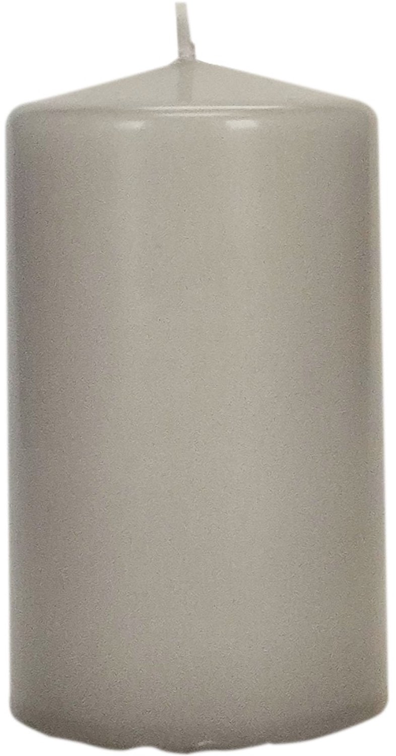 Wenzel Safe Candle stompkaars zilvergrijs Ø 60 mm, hoogte 150 mm