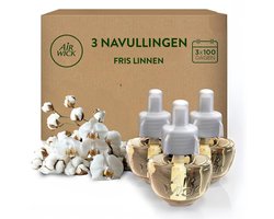 Air Wick Fris Linnen - 3 Navullingen voor Elektrische Luchtverfrisser