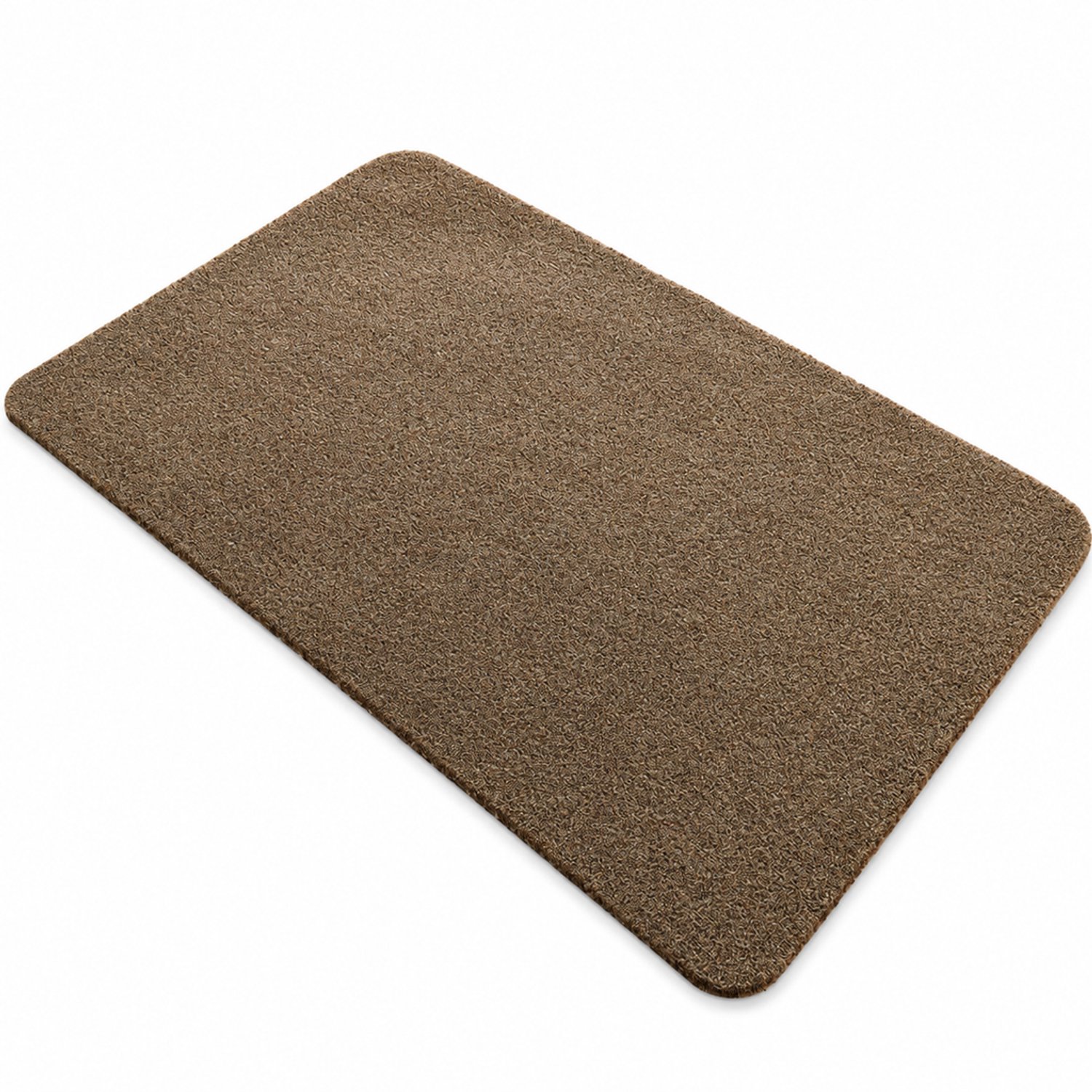 SWGOTA Ultradunne deurmat 50 x 80 cm, effen camel, imitatiekokos voor de entree