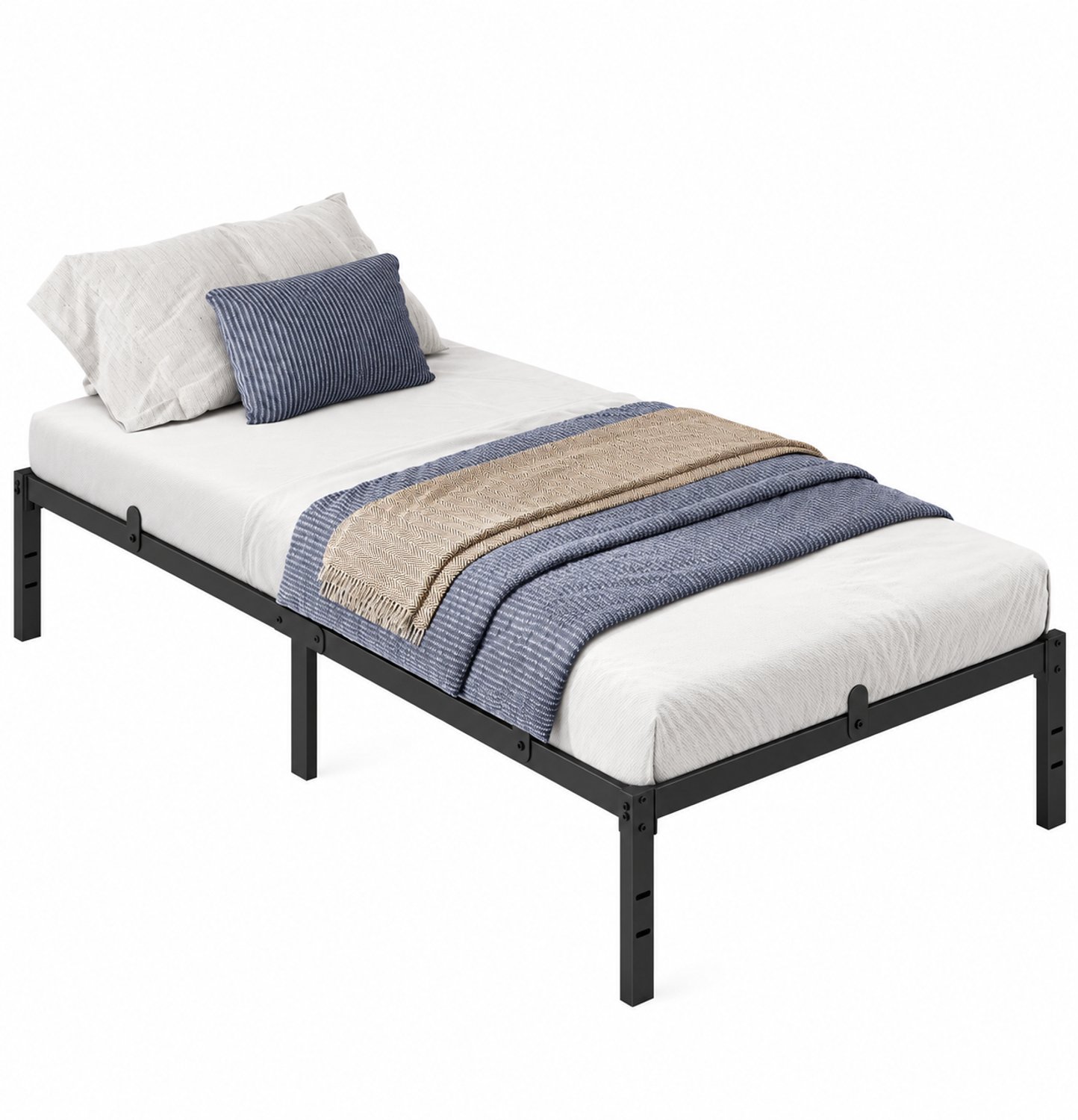 Nyoz metalen bedframe - Bed - 90x200 cm - Zwart