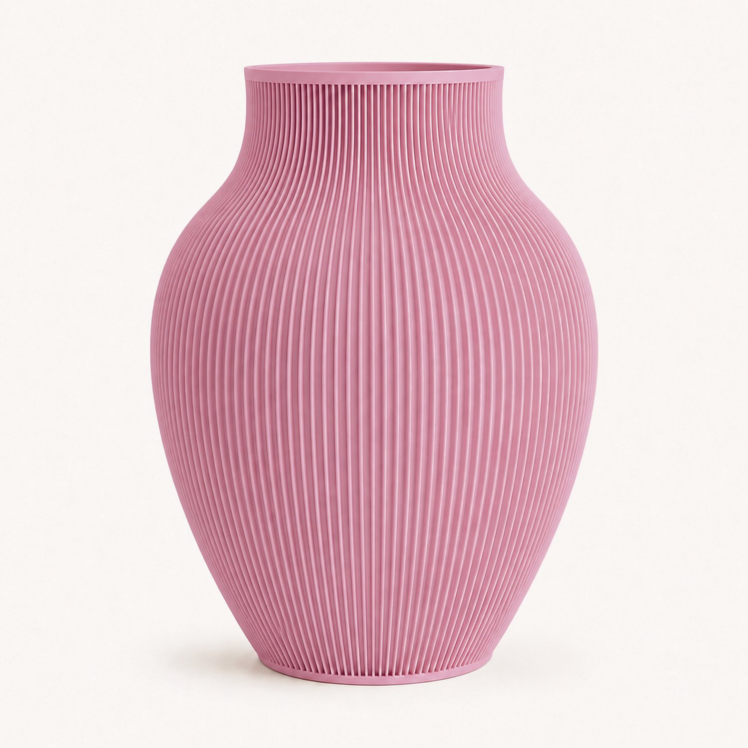 LayerMakers Tayo Japandi Vaas 25 cm Mat Sakura Roze – Ribbel Design – Waterdicht