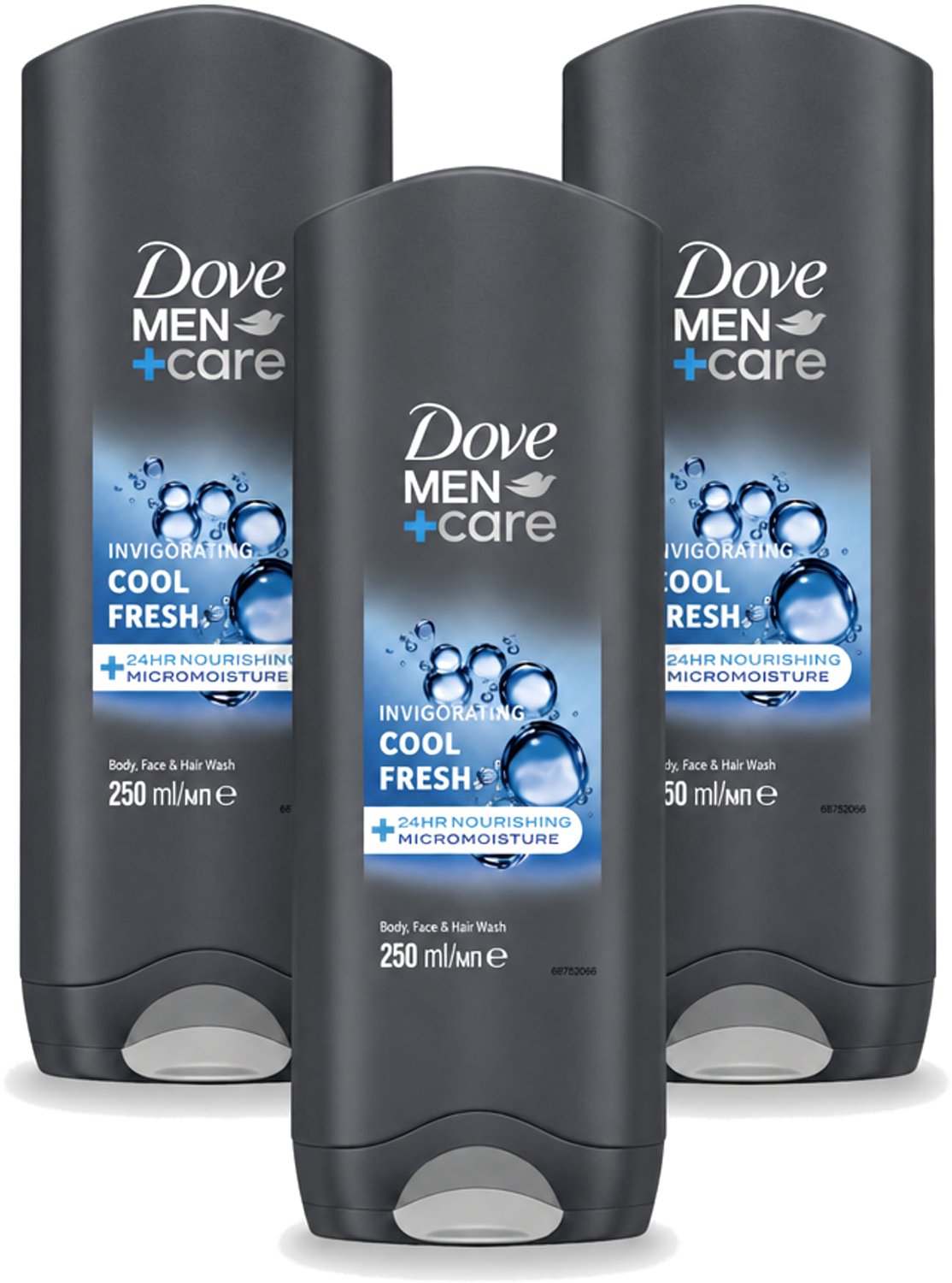3 x Dove Men+Care Douchegel - Cool Fresh - 250 ml - Voordeelverpakking - 3 stuks