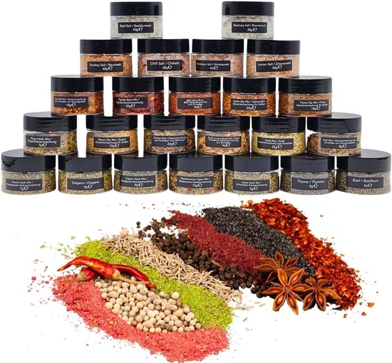 BBQ Adventskalender – 24 Kruidenpotjes – Specerijen & BBQ Kruidenmixen – Herbruikbare Potjes – Cadeau voor mannen en kookliefhebbers — cadeau in Kookcadeaus - foto 5