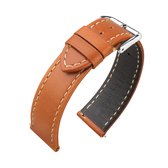 Bracelet Montre Cuir Veau Marron Clair 22mm