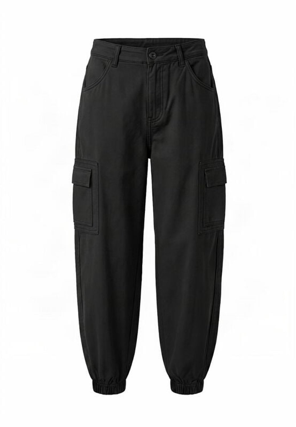 Urban Classics Ladies Cotton Twill Cargo Pants Dames Cargobroek – 28 Zwart
