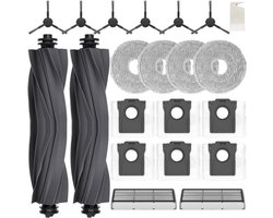 Accessoireset - geschikt voor Dreame L10s Ultra Gen 2/L10s Pro Ultra Heat/X30 Ultra/Mova E30 Ultra - JKOISL 2 x rolborstel - 6 x stofzak - 4 x dweildoek - 6 x zijborstels - 2 x filters
