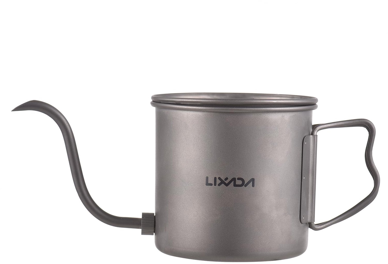 Gooseneck Koffieketel van Titanium met Opvouwbare Handgreep