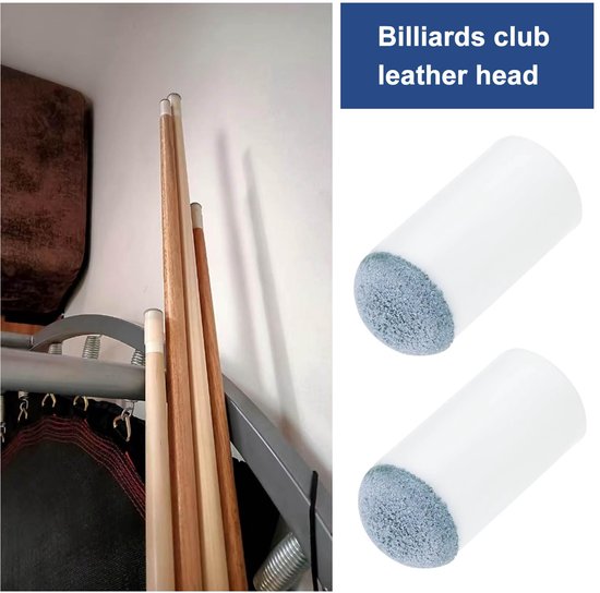 Pool Cue Tips 40 Stuks - Vervangende Hoofd 13 mm - Kunststof/Rundleer - Draagbaar - Eenvoudig te Installeren - Duurzaam - Biljartkeu Tips — afbeelding 2