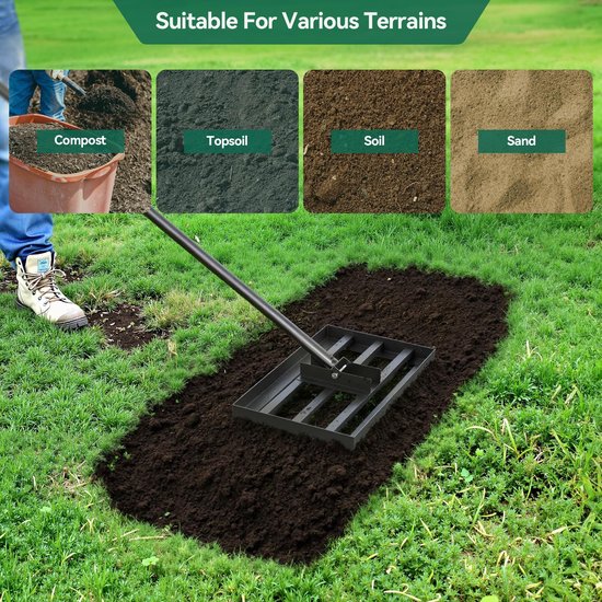Tuinhark met Verstelbare Handgreep voor Effectieve Bodemverdeling — afbeelding 3
