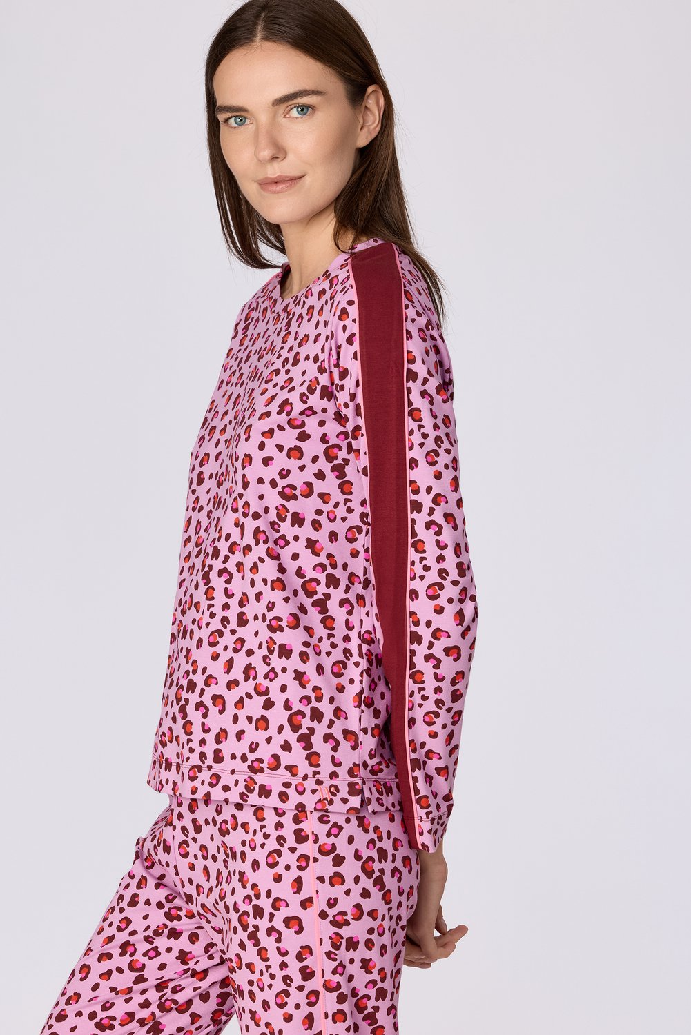 Woody Dames pyjama roze rode luipaardpr