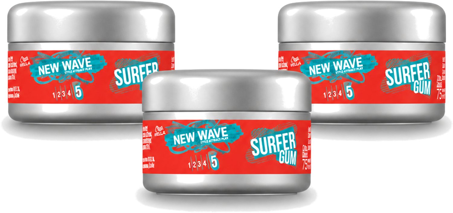 3 x Wella – New Wave Ultimate Effect Surfer Gum - 75 ml - Voordeelverpakking - 3 stuks