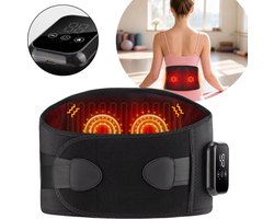 Elektrische Verwarmde Massageband - Elektrisch Verwarmd Rugkussen Met Massagefunctie - Draadloze Verwarmde Rugband