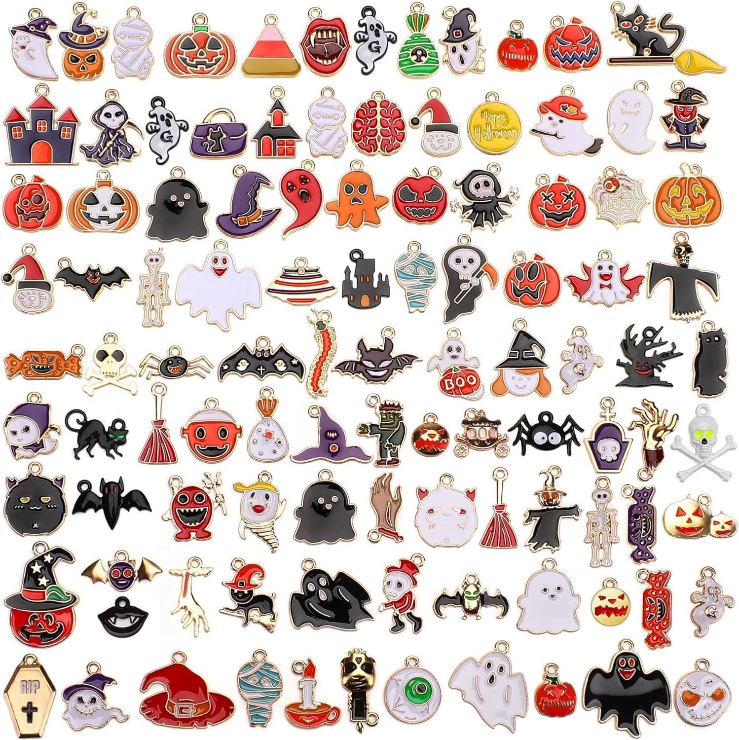 110 Stuks Gouden Emaille Charms voor Sieraden