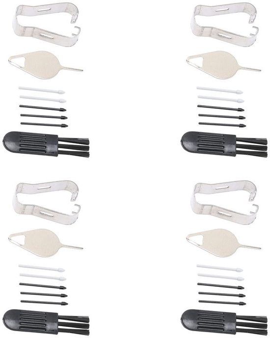Stylus Penpunten Vervanging - 20 Vervangende Vullingen - 4 Penclips - 4 Verwijderpennen - 4 Reinigingsborstels - Duurzaam ABS Materiaal — afbeelding 4
