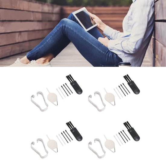 Stylus Penpunten Vervanging - 20 Vervangende Vullingen - 4 Penclips - 4 Verwijderpennen - 4 Reinigingsborstels - Duurzaam ABS Materiaal — afbeelding 3