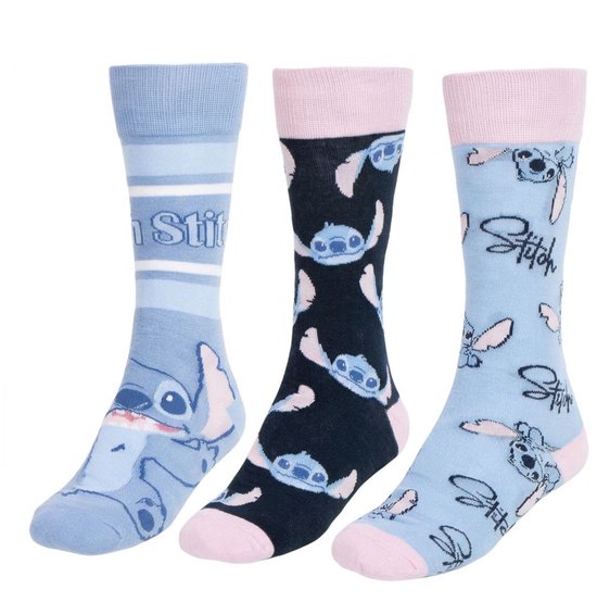 Disney Stitch Sokken 3 Paar – Dames Sokken – Maat 36-43 – Cadeauset