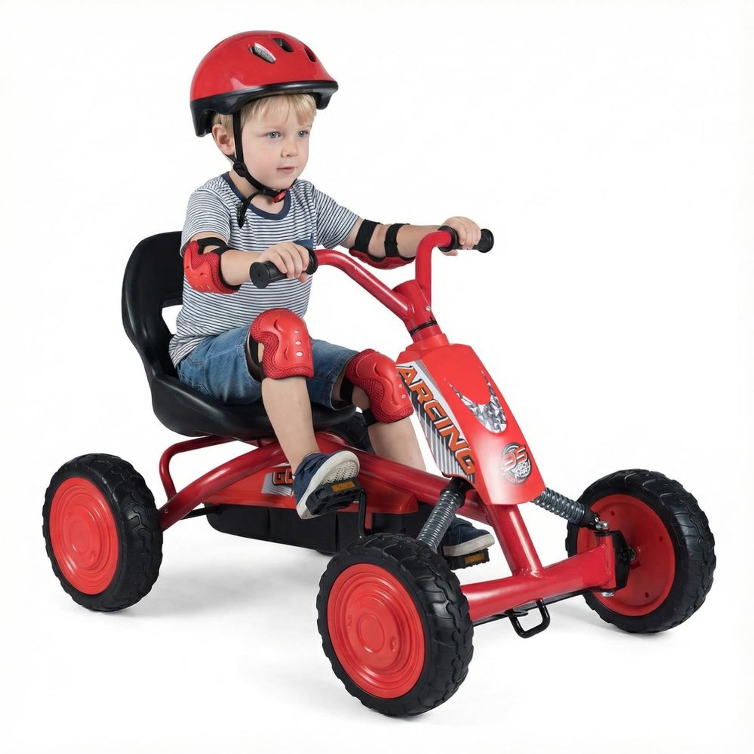 Kinder Gokart met Verstelbare Zitting voor Buitenactiviteit