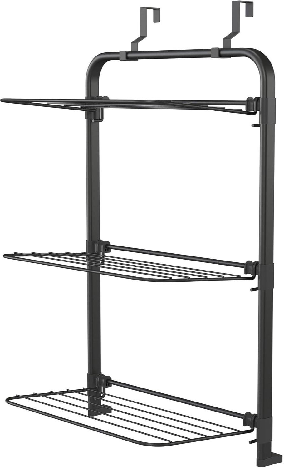 Wasrek Hangend Trapgat - Voor Radiator - Droogrek Ophangbaar - Zwart