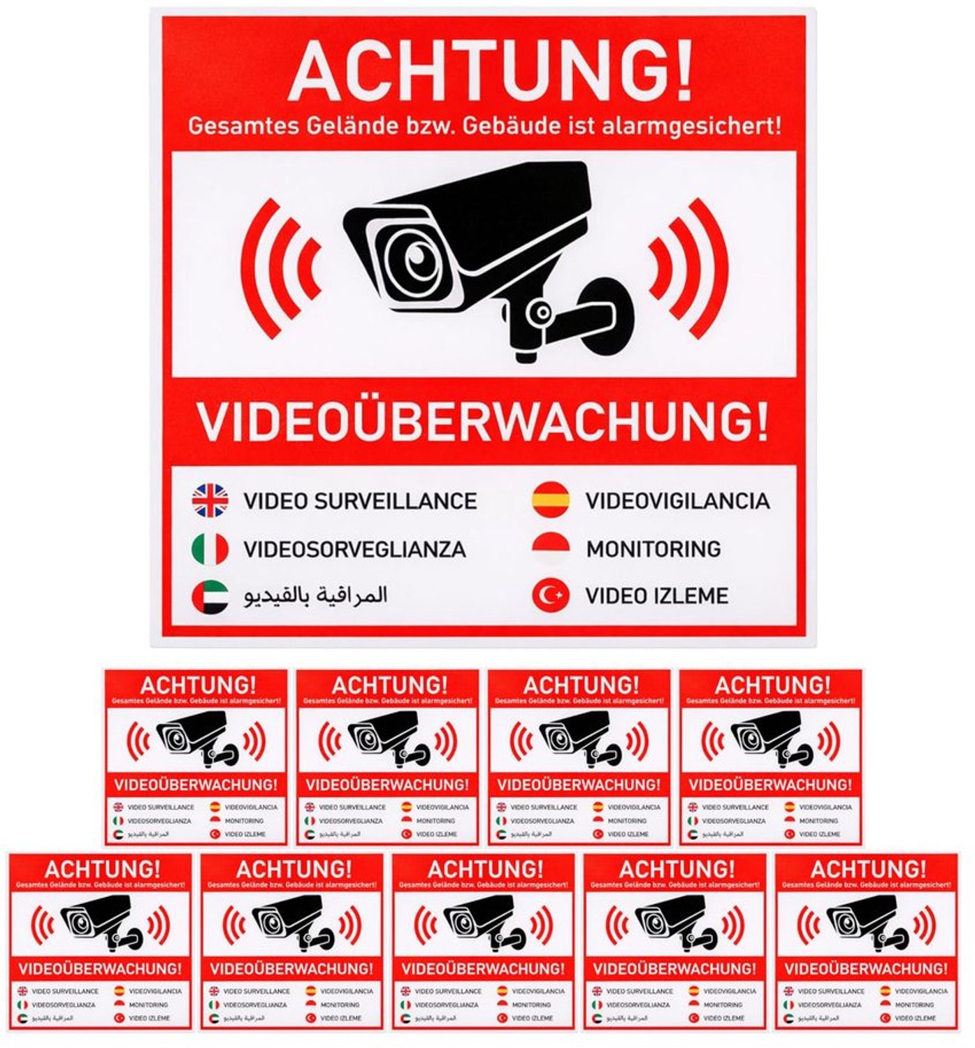Sticker Set 'LET OP!', 12 Stuks