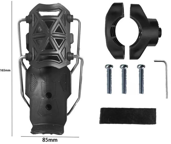 Bidonhouder - Fiets & Motor Flessenhouder - Verstelbare Stuurfleshouder - 360° Draaibaar & Opvouwbaar - Stevig Plastic - Voor Flessen 32-75 mm - Groen — afbeelding 4