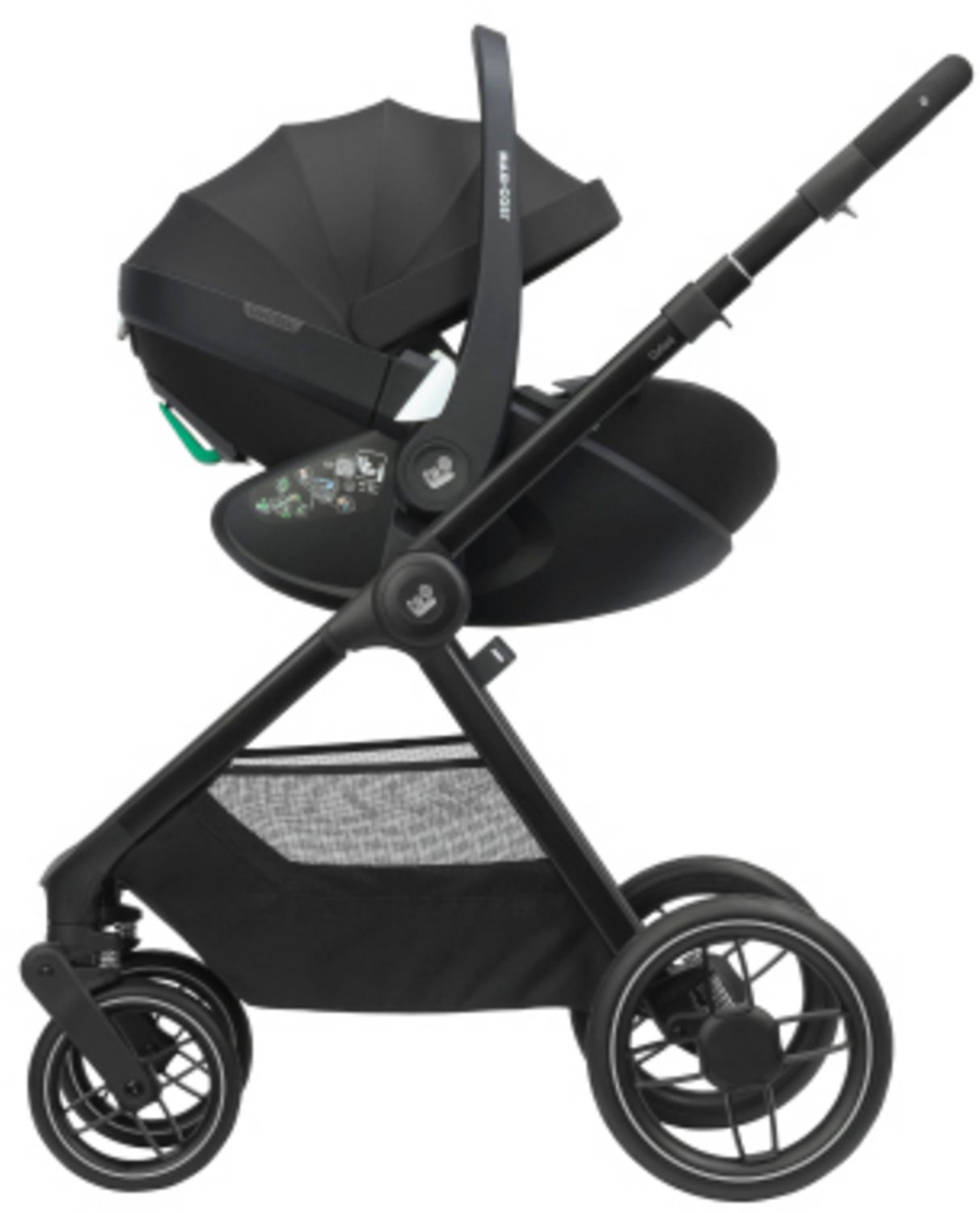 Maxi-Cosi Accessoireset voor Oxford Kinderwagen - Voetenzak, Luierrugzak, Bekerhouder, Autostoeladapters, Regenhoes - Twillic Black – foto 2