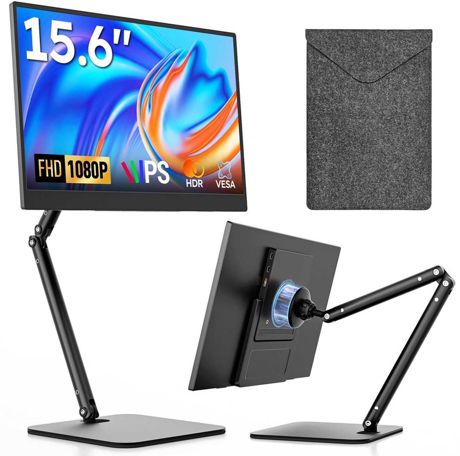 Draagbare Monitor 15.6 Inch FHD met Speaker