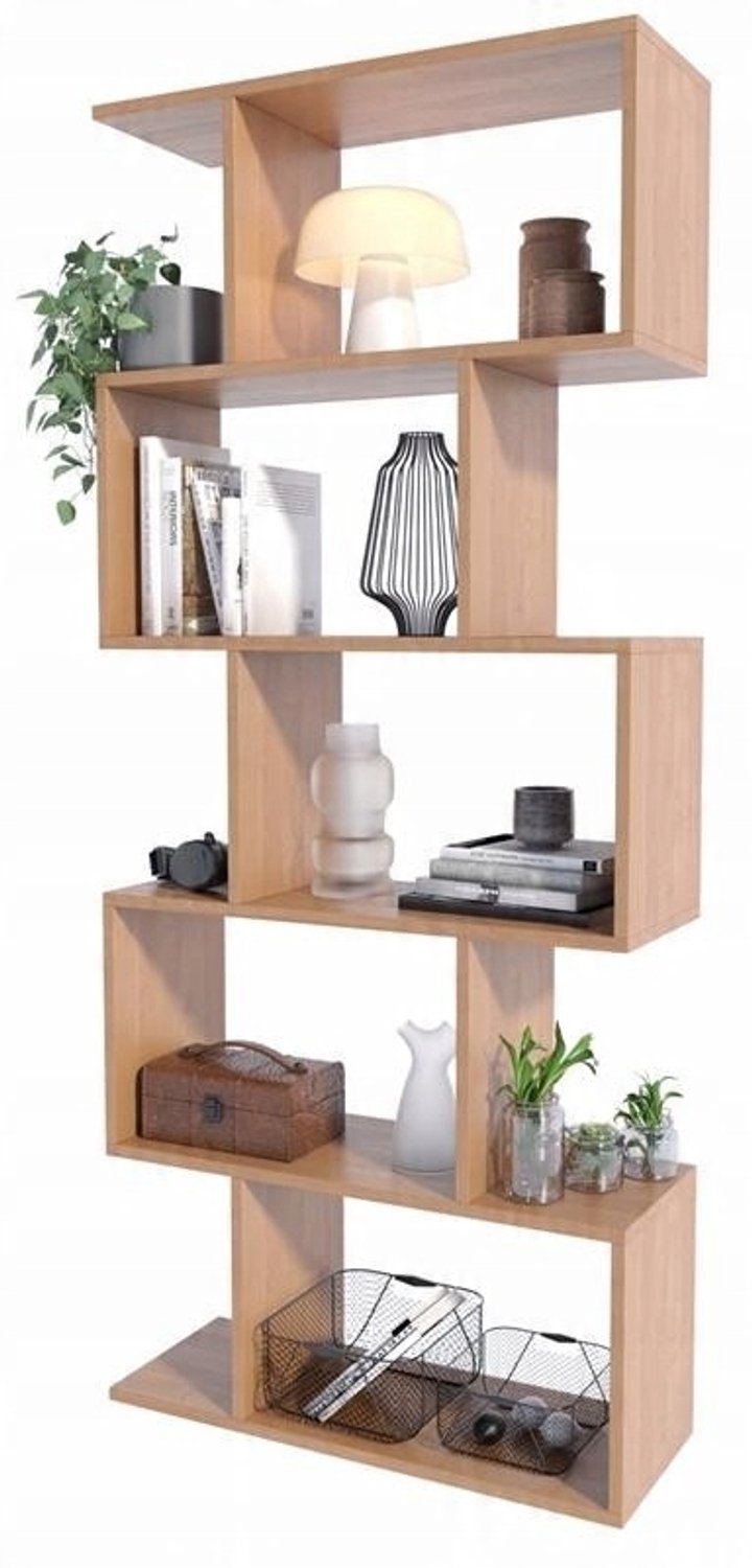Per La Vita Bask - Boekenkast - Elzenkleur - Vrijstaand - Open vakken