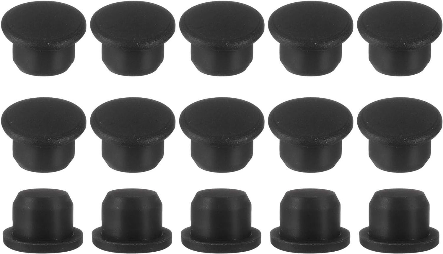 Siliconen doppen voor gat 10,5 mm - stevige rubberen stop - waterdicht - 15 stuks m-winkel - m-winkel