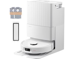 Roborock QV 35S Set-Robotstofzuiger–10000 Pa zuigkracht–Dubbele anti-klitborstels–Slimme obstakelvermijding–Dubbele opklapbare–Draaiende dweilen–Automatisch dweilen–Zelfdrogend–twee stofzuigerzakken en één filter-Wit–Qrevo plus Upgrade