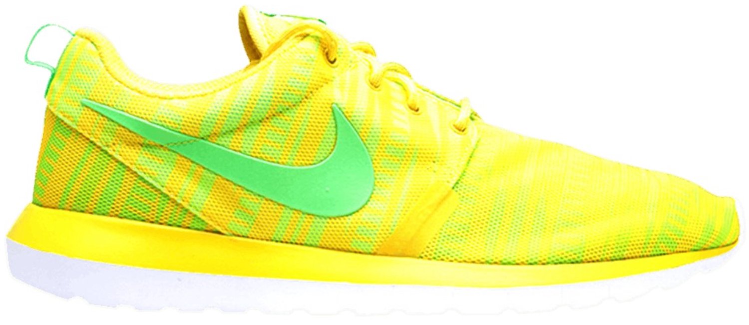 Nike Roshe Run NM BR Sneakers – Chrome /Electric -Volt- Roshe Lifestyle Heren Sneakers voor Mannen Geel