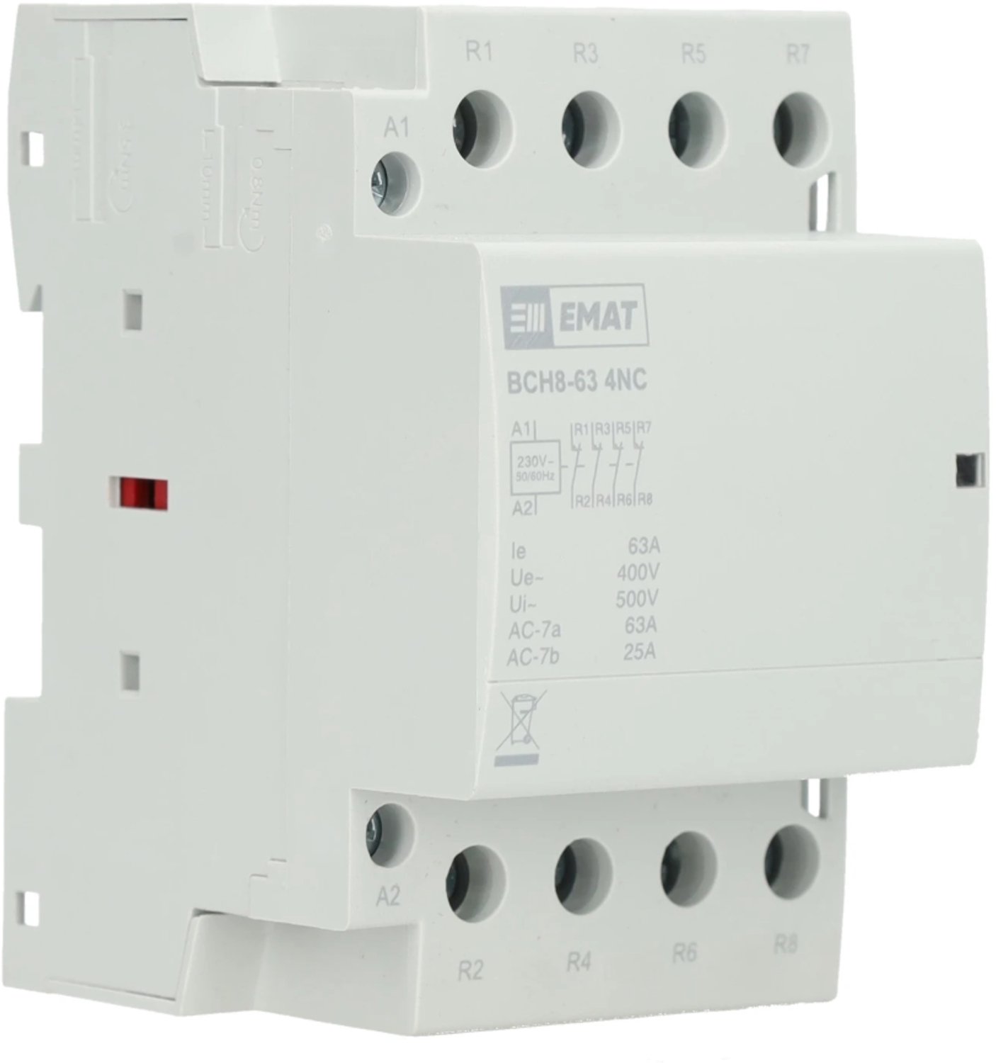 EMAT magneetschakelaar 230/400V 63A 0 maak en 4 verbreek (85010011)