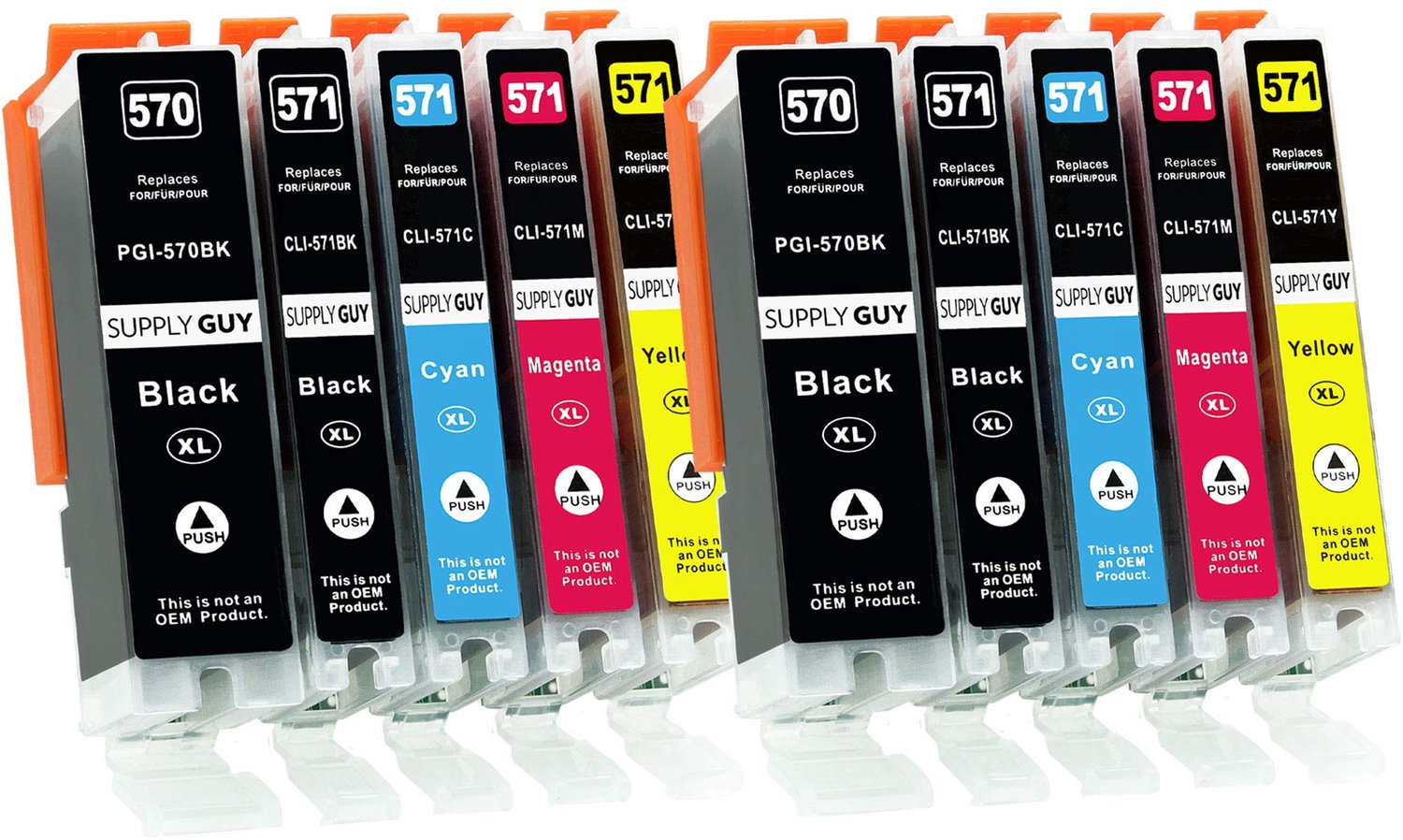 Set van 10 Compatibele Inktpatronen voor Canon
