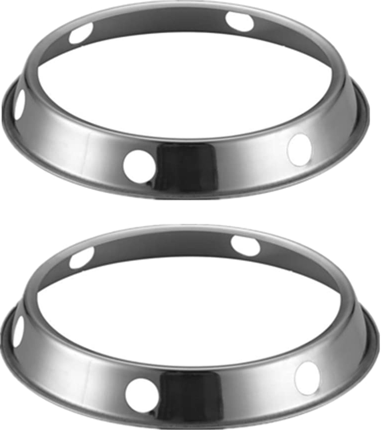 Wokring Koud Gesmeed Staal - 2 Stuks - 25 cm Bodemdiameter - 20 cm Bovendiameter - Antislip - Duurzaam Ontwerp - Voor Wok en Pan - Wokstand