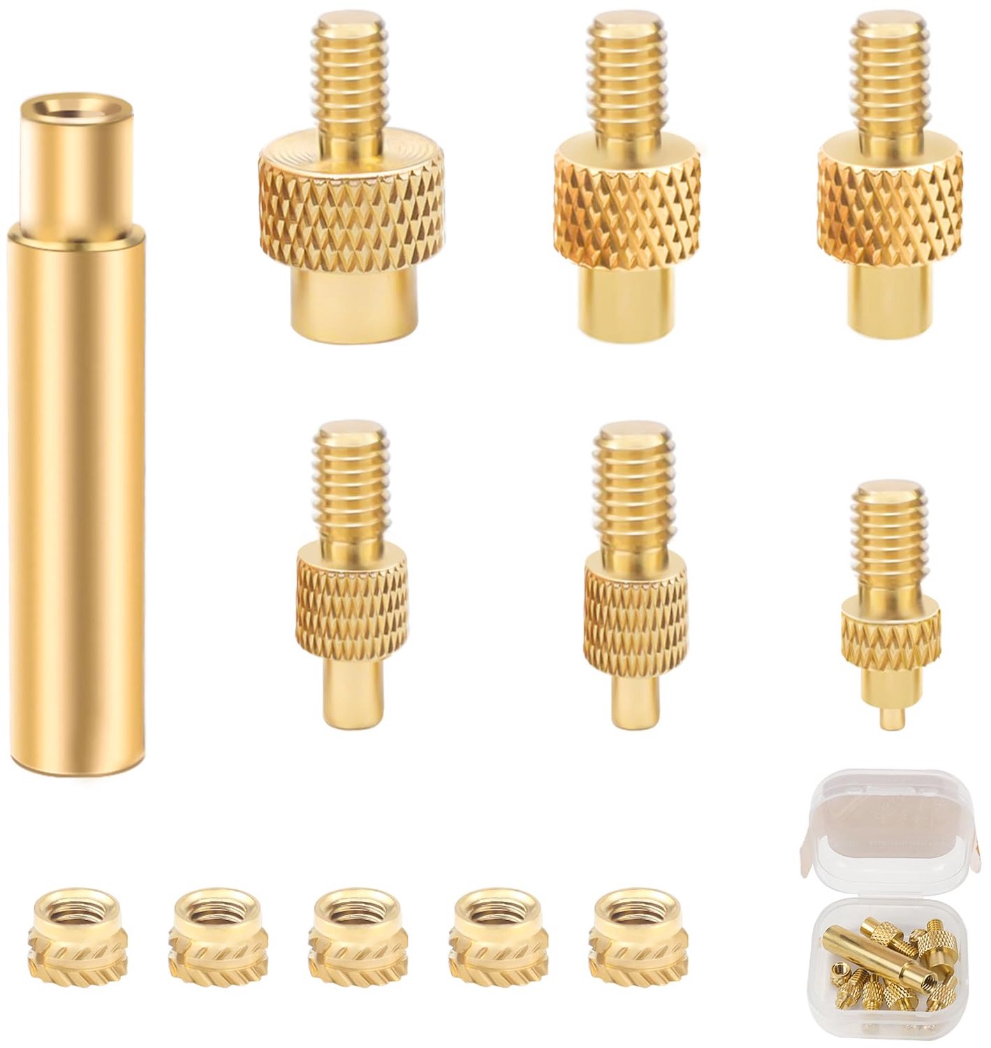 Set van 6 Messing Draad Inserts voor 3D Printer Accessoires