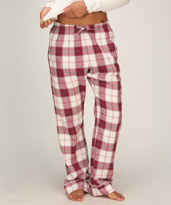 Hunkemöller Petite pyjamabroek Flanel Wit
