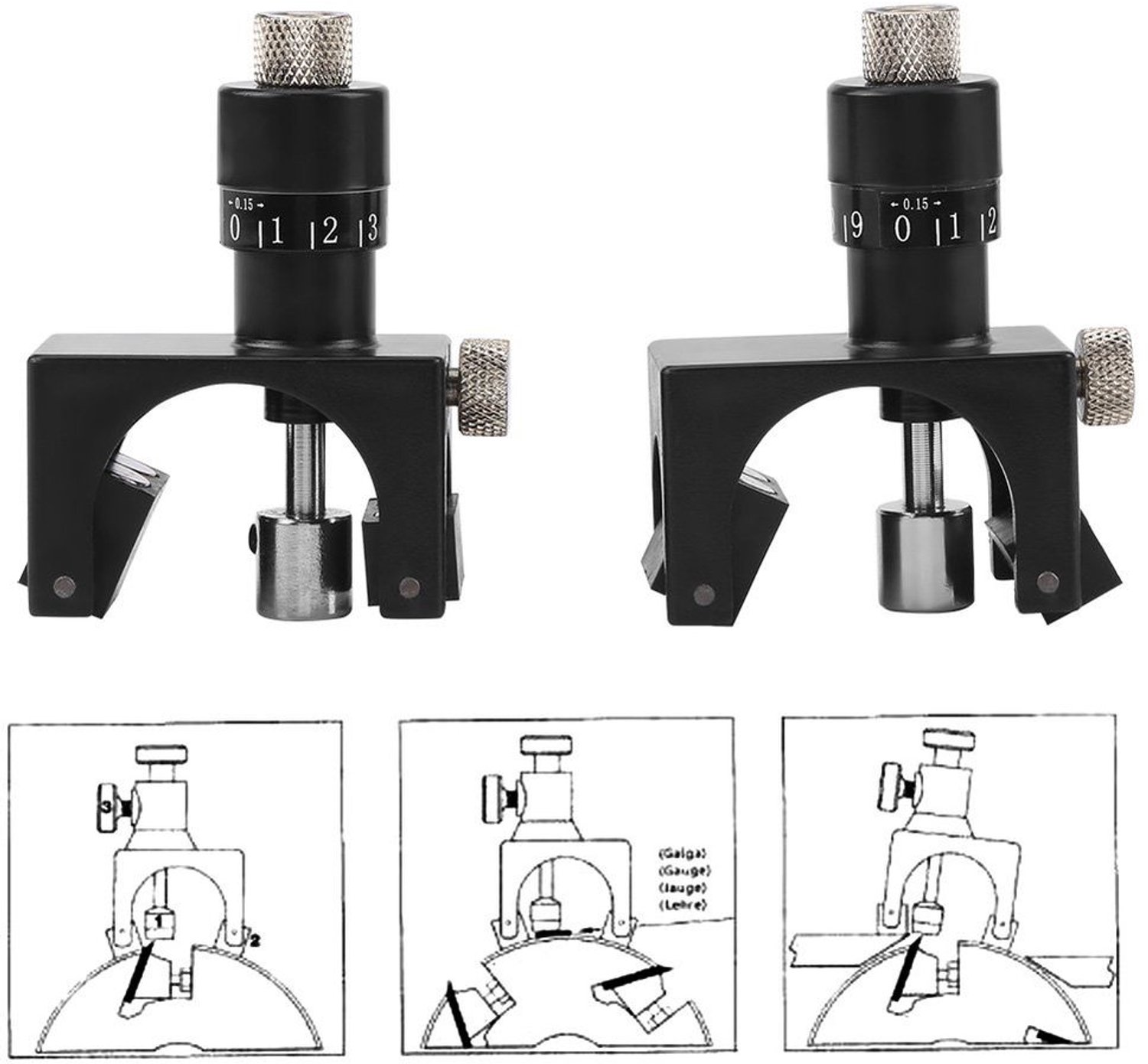Schaafmes Verstelbaar - Magnetische Bevestiging - Houtbewerkingsgereedschap - Staal - Precisie-instelling - Inclusief Houten Doos - Mesinsteller