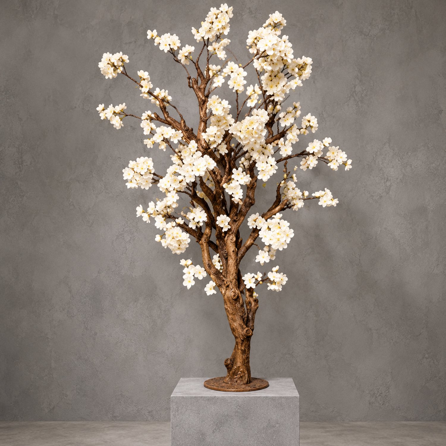 Seta Fiori Kunstbloesemboom Wit 120 cm - Handgemaakt in Nederland - Echte Houten Stam - Sakura Kersenbloesem voor Binnen