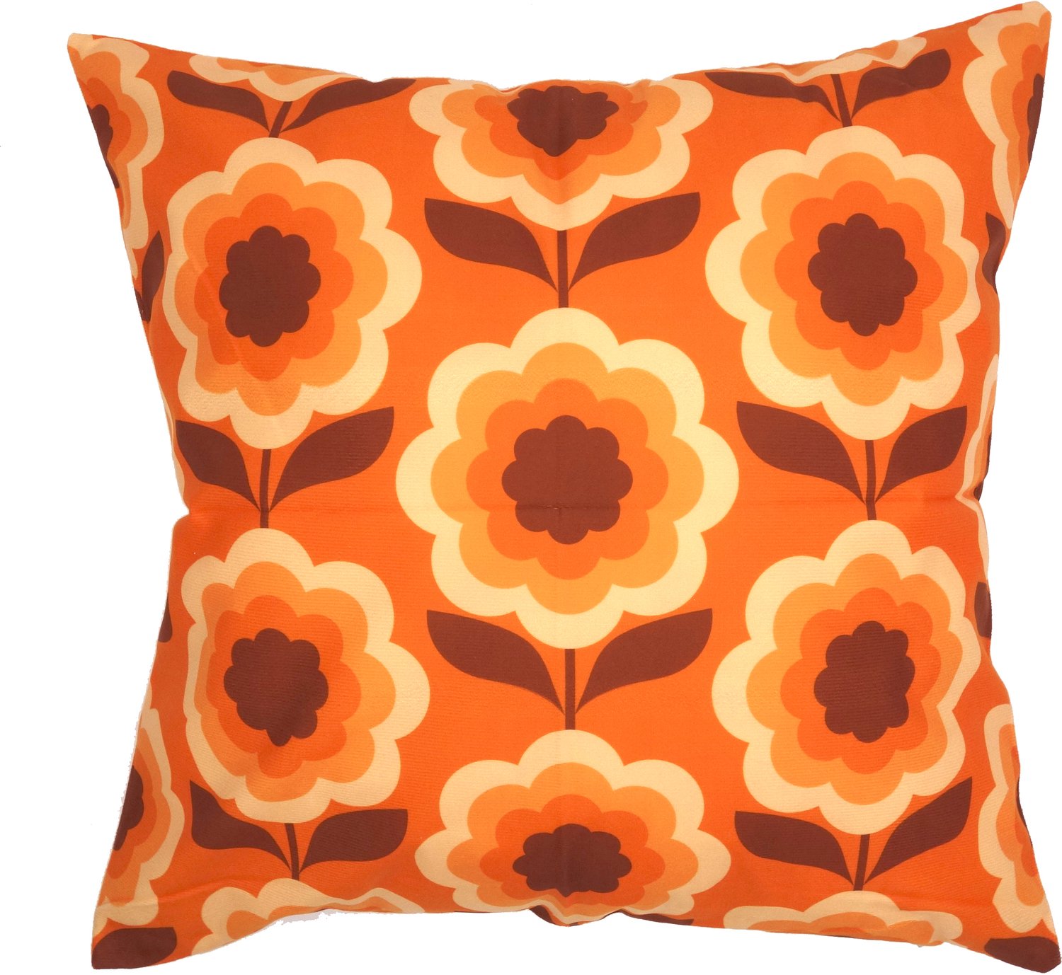 De Kussenkraam Retro Seventies stijl kussenhoes Honey oranje 45 x 45 cm Exclusief binnenkussen oranje bruin beige